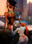  anthro blush breasts butt canine car city_background clothing crossgender detailed_background disney female female/female fox fur green_eyes grey_fur hat jackajack21 judy_hopps lagomorph lingerie mammal necktie nick_wilde nipples orange_fur panties purple_eyes rabbit underwear vehicle zootopia 