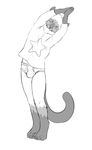  anthro cat clothing ebenezer eyewear feline glasses male mammal siamese simple_background underwear white_background yoga 
