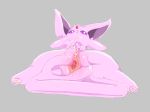  dengon eeveelution espeon female feral gaping gaping_pussy happy hi_res long_ears lying masturbation nintendo orgasm pok&eacute;mon pok&eacute;mon_(species) presenting presenting_pussy pussy pussy_juice simple_background smile solo spread_legs spread_pussy spreading teeth thick_thighs tongue tongue_out video_games 