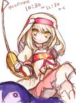  1girl alice_(tales) blonde_hair bloomers boots hat jacket long_hair open_mouth ribbon riding_crop tales_of_(series) tales_of_symphonia_knight_of_ratatosk veil weapon yellow_eyes 