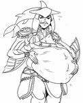  belly big_belly fish hand_on_stomach keij-station male marine nintendo shark sidon solo the_legend_of_zelda video_games vore zora 