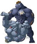  2017 abs anal anal_penetration anthro anthrofied balls biceps big_muscles big_pecs circumcised cum cum_in_ass cum_inside cum_on_penis cum_while_penetrated cumshot duo ejaculation glans humanoid_penis machoke maldu male male/male muscular muscular_male navel nintendo nipples nude orgasm pecs penetration penis pok&eacute;mon pok&eacute;morph simple_background smile sweat tattoo video_games white_background 