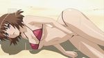  15_bishoujo_hyouryuuki 1girl animated animated_gif beach bikini breasts cleavage large_breasts masturbation solo 