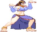  animated animated_gif bare_shoulders barefoot bead_necklace bouncing_breasts breasts detached_sleeves fighting_stance idle_animation large_breasts legs martial_masters navel no_shoes pixel_art red_snake_(martial_masters) thighs toned 
