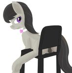  2017 anatomically_correct anatomically_correct_pussy chair equine eyelashes female feral friendship_is_magic hair ink_blot looking_at_viewer mammal my_little_pony octavia_(mlp) purple_eyes pussy sitting solo 