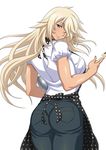  1girl ass back breasts from_behind ikkitousen large_breasts long_hair musashibou_benkei_(ikkitousen) official_art standing 