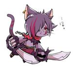  artist_request cat cat_busters furry purple_hair red_eyes short_hair sword 