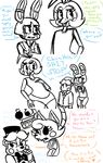  &lt;3 2016 2_heads animatronic anthro avian bear bird bow_tie buckteeth canine chicken comic dialogue english_text exposed_endoskeleton featureless_chest featureless_crotch female five_nights_at_freddy&#039;s five_nights_at_freddy&#039;s_2 flat_chested fox group hat inkyfrog lagomorph machine male mammal mangle_(fnaf) multi_head nude rabbit restricted_palette robot simple_background teeth text tongue tongue_out top_hat toy_bonnie_(fnaf) toy_chica_(fnaf) toy_freddy_(fnaf) video_games white_background 