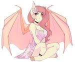  2016 anthro bat_pony bat_wings breasts cleavage clothed clothing dress equine fan_character female harmoniousrain mammal membranous_wings my_little_pony peach_blossom_(oc) sitting slit_pupils solo wings 