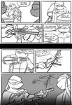  comic donatello_(tmnt) leonardo_(tmnt) male michelangelo_(tmnt) ninja raphael_(tmnt) reptile sai scalie sneefee teenage_mutant_ninja_turtles text turtle weapon 