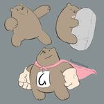  bear burrito cartoon_network cosplay fist grizzly_(character grizzly_bear hero hulk_smash mammal simple_background we_bare_bears yinmelonsoup 