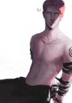  artist_name bad_id bad_pixiv_id bdsm bondage bound general_hux male_focus orange_hair senkkei shirtless simple_background solo star_wars star_wars:_the_force_awakens tattoo white_background white_eyes 