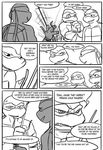  comic donatello_(tmnt) leonardo_(tmnt) male michelangelo_(tmnt) ninja raphael_(tmnt) reptile sai scalie sneefee teenage_mutant_ninja_turtles text turtle weapon 