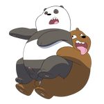  2016 anal anal_penetration bear cartoon_network cum from_behind_(disambiguation) grizzly_(character) grizzly_bear male male/male mammal panda panda_(character) penetration penis slightly_chubby tongue tongue_out treadway we_bare_bears 