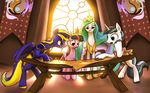  blonde_hair blue_hair day detailed_background equine feathered_wings feathers female feral friendship_is_magic hair hooves horn inside male mammal my_little_pony nadnerbd pegasus princess_celestia_(mlp) shining_armor_(mlp) standing twilight_sparkle_(mlp) unicorn window winged_unicorn wings 