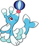  ball blue_body brionne cute female feral happy mammal marine nintendo packytherobotcat pinniped pok&eacute;mon simple_background smile solo video_games 