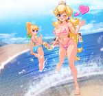  adjusting_clothes adjusting_swimsuit areola_slip areolae ass beach bikini black-rayal blonde_hair blue_eyes blue_sky blush breasts brown_hair cameltoe covered_nipples crown day front-tie_top highleg highleg_bikini highleg_swimsuit highres large_breasts long_hair looking_at_viewer mario_(series) metroid multiple_girls navel ocean one_eye_closed open_mouth outdoors partially_submerged ponytail princess_daisy princess_peach princess_zelda rosetta_(mario) samus_aran sky smile strap_gap super_mario_bros. super_mario_galaxy super_smash_bros. swimsuit the_legend_of_zelda the_legend_of_zelda:_twilight_princess wading water 