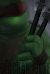  comic cover male ninja raphael_(tmnt) reptile sai scalie sneefee teenage_mutant_ninja_turtles text turtle 