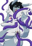  anthro breasts digimon female nipples nude penetration pussy pussy_juice renamon saliva smile solo spread_legs spreading tentacles tongue tongue_out vaginal vaginal_penetration yawg 