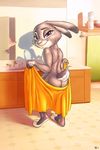  anthro butt canine colored disney door duo female fox fur half-closed_eyes hi_res holding_object huebris inside judy_hopps lagomorph lokpik looking_at_viewer mammal mirror nick_wilde rabbit reflection smile solo_focus towel zootopia 