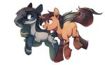  blue_eyes brown_hair cutie_mark equine fan_character hair hooves horn locksto mammal my_little_pony open_mouth smile teeth tongue unicorn 
