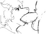  animated anthro balls deep_throat diamobster digital_media_(artwork) dragon fellatio flipnote_studio hair horn humanoid_penis koru_(diamobster) lizard male neck_bulge open_mouth oral oral_penetration penetration penis reptile saliva scales scalie sex simple_background tongue 