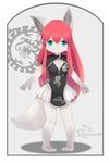  artist_request chinese_clothes fox furry long_hair red_hair teal_eyes 