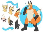  anthro canine featureless_crotch fox fur hair male mammal see-saw solo standing transformation whiskers 