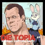  bruce_willis cigarette crossover die_hard disney human judy_hopps mammal police unknown_artist zootopia 