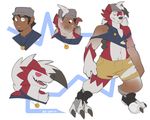  anthro claws clothed clothing hat human jewelry lycanroc male mammal necklace nintendo pok&eacute;mon see-saw solo torn_clothing transformation video_games 