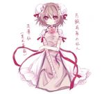  bandages bun_cover curtain_(posuinochuanglian) double_bun flower frills ibaraki_kasen imageboard_colors lowres md5_mismatch ribbon rose short_hair solo tabard touhou 