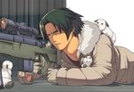  bad_id bad_pixiv_id gain_bijou gun hitoya_(kitani) lying male_focus on_stomach overman_king_gainer rifle scope sniper_rifle solo weapon 