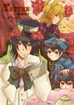  alice_in_wonderland angry artist_request black_hair blood_dupre blue_eyes clover club_(shape) dee_(kuni_no_alice) diamond_(shape) dum_(kuni_no_alice) elliot_march flower hat heart heart_no_kuni_no_alice mad_hatter march_hare multiple_boys orange_hair purple_eyes red_eyes rose siblings smile spade_(shape) top_hat twins 