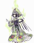  bad_id bad_pixiv_id black_hair dress green_eyes hat kamitani_(3tya) seth_nightroad short_hair solo traditional_media trinity_blood watercolor_(medium) 