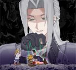  3boys aerith_gainsborough age_comparison aqua_eyes armor baggy_pants black_gloves black_jacket blonde_hair blue_eyes blue_pants blue_shorts boots brown_boots brown_hair cloud_strife crying dress final_fantasy final_fantasy_vii gloves grey_hair hair_ribbon half-closed_eyes hand_up highres jacket keiseki1 long_bangs long_dress long_hair low_poly low_ponytail marionette multiple_boys open_mouth pants parted_bangs parted_lips pauldrons pink_dress pink_ribbon pinned ponytail puffy_short_sleeves puffy_sleeves puppet red_jacket ribbon sephiroth shirt short_hair short_sleeves shorts shoulder_armor sidelocks slit_pupils smile spiked_hair suspenders t-shirt tears white_shirt 