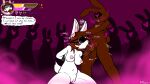 2025 anthro anthro_on_anthro anthro_penetrated anthro_penetrating anthro_penetrating_anthro arms_tied balls big_breasts big_penis black_mask blush bouncing_balls bound breasts brown_balls brown_body brown_fur brown_nipples brown_penis dominant dominant_anthro dominant_male duo_focus english_text erection face_fucking felino fellatio female female_penetrated fur gameplay_mechanics gas gas_mask_bun_(felino) genitals group gui hair hands_behind_back head_grab health_bar heart_symbol hi_res irrumatio kaltren lagomorph leporid lust_bar machine male male/female male_penetrating male_penetrating_female mammal mostly_nude nipples onomatopoeia oral penetration penile penis pheromones pink_inner_ear pussy questionable_consent rabbit red_hair robot sex short_tail sound_effects submissive submissive_anthro submissive_female tail text thrusting