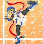  arc_system_works blazblue green_eyes gun kick kicking noel_vermillion panties underwear weapon 