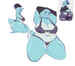 anthro belly big_belly big_breasts big_butt blush bodily_fluids breasts butt clothing digital_media_(artwork) erection female feral fur generation_1_pokemon genitals ghost_drawings hair hi_res huge_breasts huge_butt looking_at_viewer nidorina nintendo nipples nude overweight overweight_female panties pokemon pokemon_(species) pussy red_eyes simple_background solo tail thick_thighs tongue underwear wide_hips