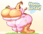 2025 absurd_res anthro anthrofied big_breasts breasts bunny_slippers cleavage clothed clothing crossgender dreamworks egg_basket fangs female feral fingers forked_tongue group happy_easter hat headgear headwear hi_res huge_breasts hyper hyper_breasts jaeh mr._snake_(the_bad_guys) mtf_crossgender non-mammal_breasts pink_clothing reptile scalie snake tail teeth the_bad_guys thick_thighs tongue