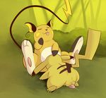  larvitar(artist) nintendo pikachu pokemon raichu 