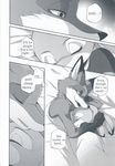  2016 anthro canine clothed clothing comic dialogue disney dogear218 duo english_text female fox greyscale judy_hopps lagomorph male mammal manga monochrome nick_wilde rabbit screentone text translated zootopia 