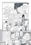  2016 anthro canine clothed clothing comic dialogue disney dogear218 duo english_text female fox greyscale judy_hopps lagomorph male mammal manga monochrome nick_wilde rabbit screentone text translated zootopia 