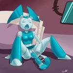  clothed clothing dildo eyes_closed female grillo jenny_wakeman machine masturbation my_life_as_a_teenage_robot open_mouth penetration pussy robot sex_toy sitting solo spread_legs spreading vaginal vaginal_penetration 
