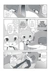  2016 anthro canine clothed clothing comic dialogue disney dogear218 duo english_text female fox greyscale judy_hopps lagomorph male mammal manga monochrome nick_wilde rabbit screentone text translated zootopia 