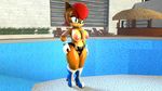  2017 3d_(artwork) anthro areola big_breasts breasts chipmunk clothed clothing digital_media_(artwork) erect_nipples female lowkeydiag mammal nipples rodent sally_acorn solo sonic_(series) topless 
