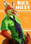  2017 anthro canine disney fox fur green_eyes kenn male mammal necktie nick_wilde orange_fur zootopia 
