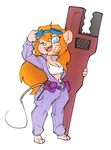  anthro band-aid bandage bigdad breasts chip_&#039;n_dale_rescue_rangers clothed clothing disney female gadget_hackwrench looking_at_viewer mammal mouse rodent smile solo standing 