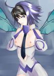  1girl black_hair echo_(mobius_final_fantasy) fairy final_fantasy flashing mobius_final_fantasy nipples purple_eyes purple_hair 