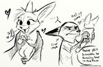  2017 anthro canine cub daughter disney fan_character father female fox fur isabelle_wilde male mammal nick_wilde parent sketch trashasaurusrex young zootopia 