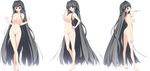  absurdly_long_hair absurdres akata_itsuki ass barefoot black_hair blush braid breasts brown_eyes censored french_braid full_body hand_on_hip highres holding jitome kiseru kokoro_rista! large_breasts long_hair looking_at_viewer mosaic_censoring mouth_hold navel nipples nude official_art open_mouth pipe pipe_in_mouth pussy ranfan_(kokoro_rista!) transparent_background very_long_hair 